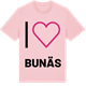 Pink Cotton t-shirt med Jag älskar Bunäs t-shirt stort tryck