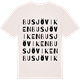 Vintage White t-shirt med Busjöviken ordlek t-shirt