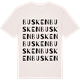 Vintage White t-shirt med Busken ordlek t-shirt