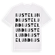 White t-shirt med Bustelund ordlek t-shirt