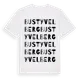 White t-shirt med Bustyvelberg ordlek t-shirt