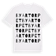White t-shirt med Byartorpet ordlek t-shirt