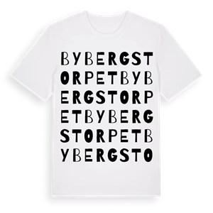 Bybergstorpet ordlek t-shirt – ekologisk bomull t-shirt från Pinshirt
