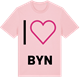 Pink Cotton t-shirt med Jag älskar Byn t-shirt stort tryck