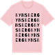 Pink Cotton t-shirt med Bynsberg ordlek t-shirt
