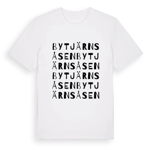 Bytjärnsåsen ordlek t-shirt – ekologisk bomull t-shirt från PinShirt
