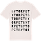Vintage White t-shirt med Bytorpet ordlek t-shirt