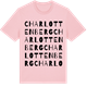 Pink Cotton t-shirt med Charlottenberg ordlek t-shirt