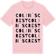 Pink Cotton t-shirt med Colin´s Crest ordlek t-shirt