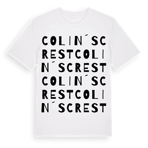 Colin´s Crest ordlek t-shirt – ekologisk bomull t-shirt från PinShirt