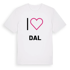 Jag älskar Dal t-shirt stort tryck – ekologisk bomull t-shirt från PinShirt