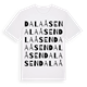 White t-shirt med Dalaåsen ordlek t-shirt