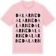 Pink Cotton t-shirt med Dalarne ordlek t-shirt