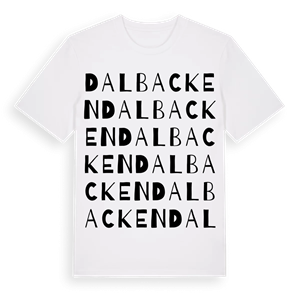 Dalbacken ordlek t-shirt – ekologisk bomull t-shirt från PinShirt