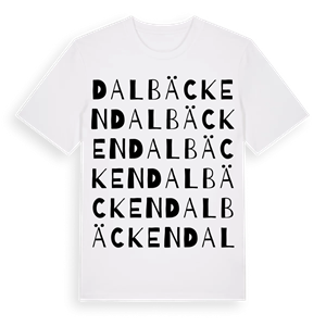 Dalbäcken ordlek t-shirt – ekologisk bomull t-shirt från PinShirt
