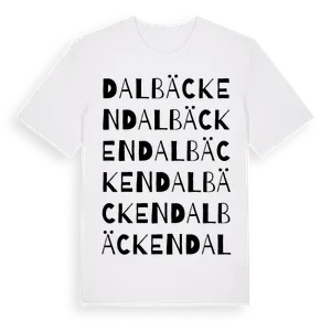 Dalbäcken ordlek t-shirt – ekologisk bomull t-shirt från Pinshirt