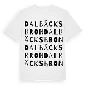Dalbäcksbron ordlek t-shirt – ekologisk bomull t-shirt från Pinshirt