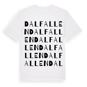 Dalfallen ordlek t-shirt – ekologisk bomull t-shirt från PinShirt