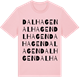 Pink Cotton t-shirt med Dalhagen ordlek t-shirt