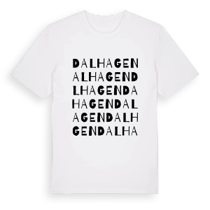 Dalhagen ordlek t-shirt – ekologisk bomull t-shirt från PinShirt