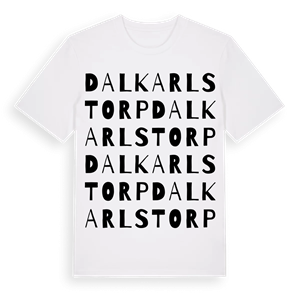 Dalkarlstorp ordlek t-shirt – ekologisk bomull t-shirt från PinShirt
