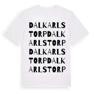 Dalkarlstorp ordlek t-shirt – ekologisk bomull t-shirt från Pinshirt