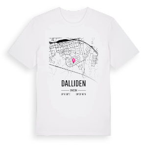 Dalliden karta t-shirt – ekologisk bomull t-shirt från PinShirt