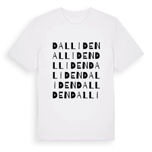 Dalliden ordlek t-shirt – ekologisk bomull t-shirt från PinShirt