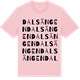Pink Cotton t-shirt med Dalsängen ordlek t-shirt