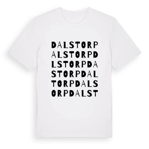 Dalstorp ordlek t-shirt – ekologisk bomull t-shirt från PinShirt