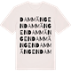 Vintage White t-shirt med Dammängen ordlek t-shirt