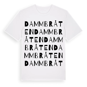 Dammbråten ordlek t-shirt – ekologisk bomull t-shirt från PinShirt