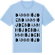 Blue Soul t-shirt med Dammhöjden ordlek t-shirt