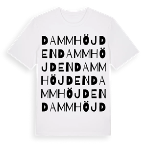 Dammhöjden ordlek t-shirt – ekologisk bomull t-shirt från PinShirt