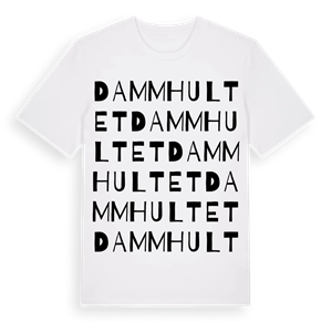 Dammhultet ordlek t-shirt – ekologisk bomull t-shirt från PinShirt