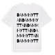 White t-shirt med Dammhyttan ordlek t-shirt