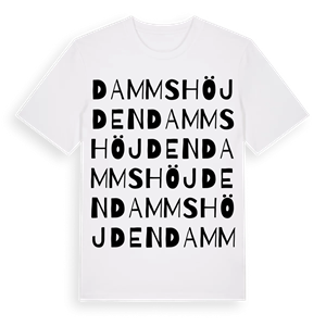 Dammshöjden ordlek t-shirt – ekologisk bomull t-shirt från PinShirt
