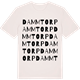 Vintage White t-shirt med Dammtorp ordlek t-shirt