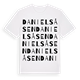 White t-shirt med Danielsåsen ordlek t-shirt