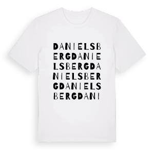 Danielsberg ordlek t-shirt – ekologisk bomull t-shirt från PinShirt