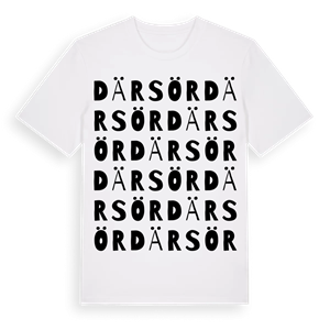 Där Sör ordlek t-shirt – ekologisk bomull t-shirt från PinShirt