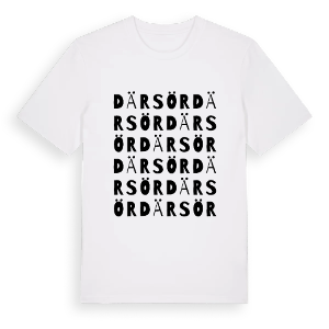 Där Sör ordlek t-shirt – ekologisk bomull t-shirt från PinShirt