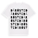 White t-shirt med Däröste ordlek t-shirt