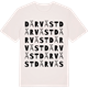 Vintage White t-shirt med Därväst ordlek t-shirt