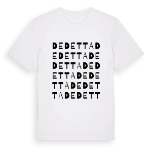 Dedetta ordlek t-shirt – ekologisk bomull t-shirt från PinShirt