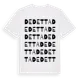 White t-shirt med Dedetta ordlek t-shirt