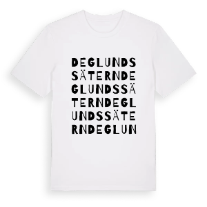 Deglundssätern ordlek t-shirt – ekologisk bomull t-shirt från PinShirt