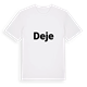 White t-shirt med Deje fetstil t-shirt