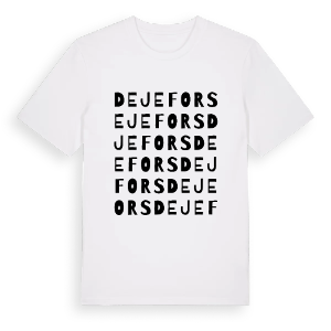 Dejefors ordlek t-shirt – ekologisk bomull t-shirt från PinShirt