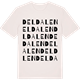 Vintage White t-shirt med Deldalen ordlek t-shirt